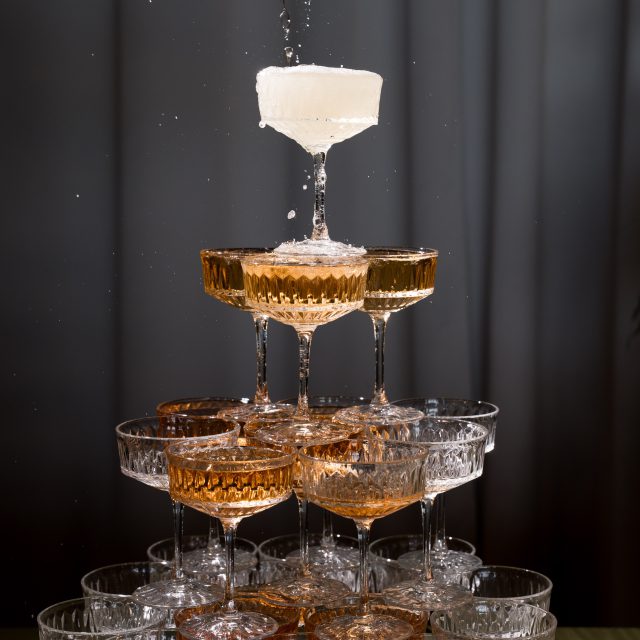 New level unlocked with a champagne tower 🥂✨